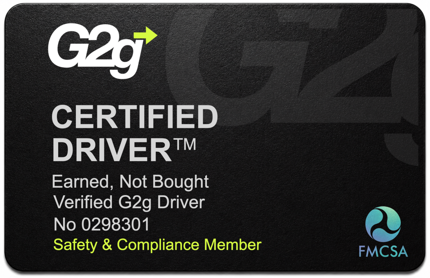 Black tier credential card front
